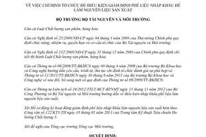 Quyết định 287/QĐ-BTNMT năm 2013 chỉ định tổ chức giám định phế liệu nhập khẩu