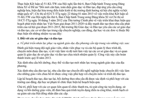 Chỉ thị 895/CT-BGDĐT năm 2013 thực hiện quy hoạch phát triển nhân lực ngành giáo