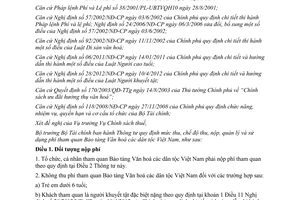 Thông tư 27/2013/TT-BTC mức thu chế độ thu nộp quản lý sử dụng phí tham quan