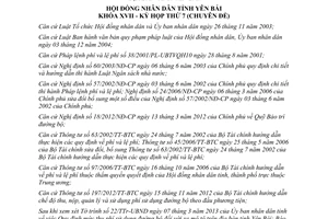 Nghị quyết 01/2013/NQ-HĐND mức thu phí sử dụng đường bộ xe mô tô Yên Bái