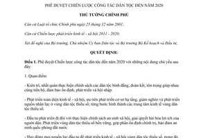 Quyết định 449/QĐ-TTg năm 2013 phê duyệt Chiến lược công tác dân tộc đến 2020