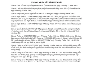 Quyết định 03/2013/QĐ-UBND Quy định phí lệ phí trên địa bàn tỉnh Yên Bái