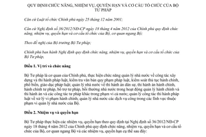 Nghị định 22/2013/NĐ-CP chức năng nhiệm vụ quyền hạn cơ cấu tổ chức Bộ Tư pháp