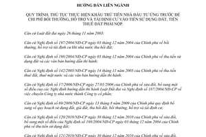 Hướng dẫn liên ngành 999/HDLN-STC-CT khấu trừ nhà đầu tư chi phí bồi thường tái định cư Quảng Nam