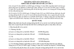 Nghị quyết 42/2013/NQ-HĐND quy định mức thu phí sử dụng đường bộ xe mô tô