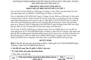 Nghị quyết 46/2013/NQ-HĐND sửa đổi Nghị quyết 351/2010/NQ-HĐND Sơn La