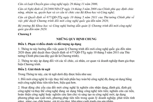 Thông tư 09/2013/TT-BKHCN quản lý Chương trình đổi mới công nghệ quốc gia