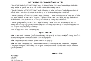 Quyết định 645/QĐ-BGTVT năm 2013 quản lý sử dụng chữ ký số chứng thư số