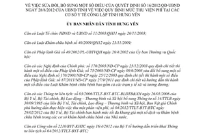 Quyết định 06/2013/QĐ-UBND sửa đổi Quyết định 16/2012/QĐ-UBND mức thu viện phí lập Hưng Yên