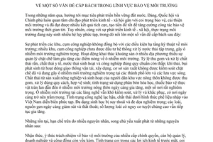 Nghị quyết 35/NQ-CP năm 2013 vấn đề cấp bách trong lĩnh vực bảo vệ môi trường