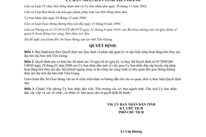 Quyết định 05/2013/QĐ-UBND quản lý và cấp giấy phép hoạt động bến thuỷ nội địa