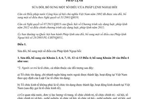 Pháp lệnh sửa đổi Pháp lệnh ngoại hối 2005