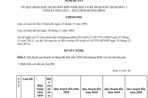 Nghị quyết 34/NQ-CP năm 2013 quy hoạch sử dụng đất đến năm 2020 kế hoạch sử dụng