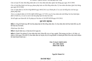 Quyết định số 812/QĐ-UBND Danh mục văn bản HĐND UBND hết hiệu lực Đồng Nai