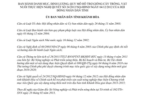 Quyết định 06/2013/QĐ-UBND danh mục định lượng quy mô hỗ trợ giống cây trồng