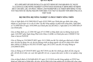 Quyết định 559/QĐ-BNN-TC năm 2013 sửa đổi Quyết định 3545/QĐ-BNN-TC