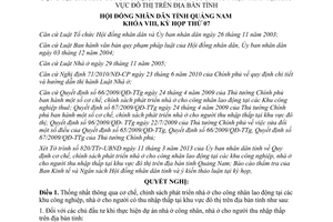 Nghị quyết 73/2013/NQ-HĐND phát triển nhà ở cho công nhân lao động Quảng Nam