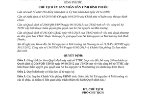 Quyết định 417/QĐ-UBND năm 2013 công bố thủ tục hành chính Sở Tài nguyên
