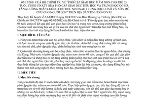 Kế hoạch 2154/KH-UBND Phổ cập giáo dục mầm non trẻ 05 tuổi Đồng Nai