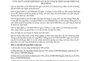 Thông tư 33/2013/TT-BTC sửa đổi chính sách hỗ trợ giống cây trồng vật nuôi