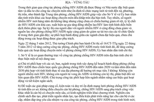 Chỉ thị 10/2013/CT-UBND phòng chống HIV/AIDS Bà Rịa Vũng Tàu