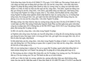 Chỉ thị 02/CT-BTP năm 2013 cán bộ công chức Ngành Tư pháp không uống rượu bia