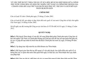 Nghị quyết 37/NQ-CP phê duyệt Thỏa thuận sửa đổi bổ sung Hiệp định giữa Việt Nam