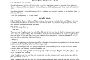 Quyết định 217/QĐ-KTNN năm 2013 thành lập Thanh tra Kiểm toán Nhà nước