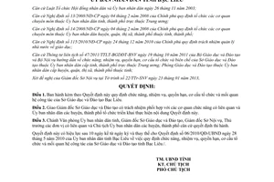 Quyết định 02/2013/QĐ-UBND cơ cấu tổ chức quan hệ công tác Sở Giáo dục Bạc Liêu