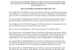 Quyết định 298/QĐ-BHXH năm 2013 bộ quy trình giải quyết thủ tục hành chính