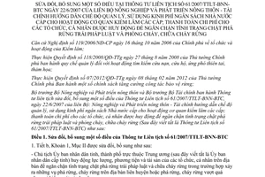Thông tư liên tịch 20/2013/TTLT-BNNPTNT-BTC sửa đổi Thông tư Liên tịch 61