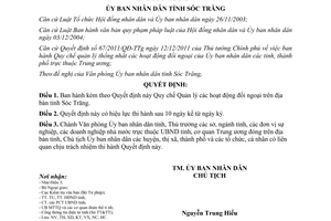 Quyết định 09/2013/QĐ-UBND quản lý hoạt động đối ngoại tại Sóc Trăng