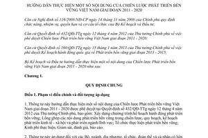 Thông tư 02/2013/TT-BKHĐT hướng dẫn thực hiện Chiến lược Phát triển bền vững