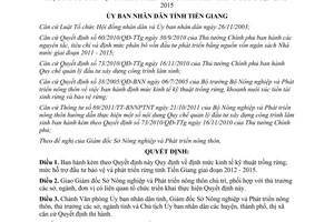 Quyết định 07/2013/QĐ-UBND định mức kinh tế kỹ thuật trồng rừng mức hỗ trợ