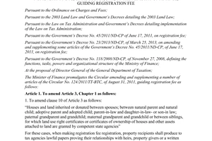 Circular No. 34/2013/TT-BTC amending and supplementing a number of articles