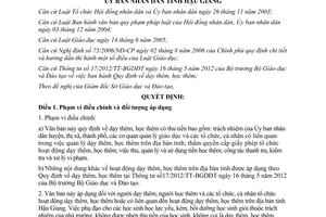 Quyết định 06/2013/QĐ-UBND Quy định dạy học thêm Hậu Giang