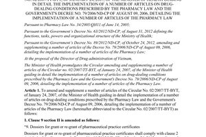 Circular No. 10/2013/TT-BYT amending and supplementing a number of articles