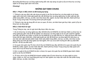 Thông tư 11/2013/TT-BKHCN hướng dẫn quản lý Dự án khoa học công nghệ