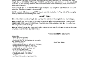 Quyết định 01/2013/QĐ-KTNN Quy trình kiểm toán Chương trình mục tiêu Quốc gia