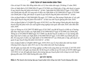 Quyết định 331/QĐ-CT 2013 quy hoạch phát triển trồng trọt Tuyên Quang