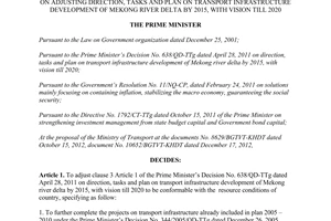 Decision No.548/QD-TTg transport infrastructure development Mekong river delta