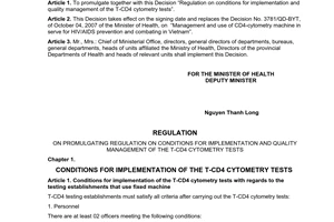 Decision No. 1099/QD-BYT on promulgating regulation on conditions