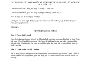 Nghị định 28/2013/NĐ-CP hướng dẫn Luật phổ biến giáo dục pháp luật