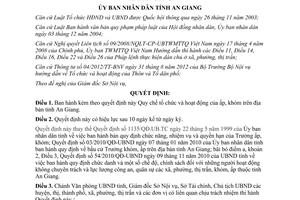 Quyết định số 11/2013/QĐ-UBND tổ chức và hoạt động của ấp khóm An Giang