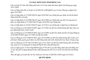 Quyết định số 23/2013/QĐ-UBND thu phí sử dụng đường bộ xe mô tô Đồng Nai