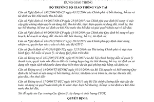 Quyết định 883/QĐ-BGTVT 2013 hỗ trợ định cư khi thu hồi đất đầu tư giao thông