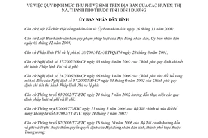 Quyết định 09/2013/QĐ-UBND mức thu phí vệ sinh tỉnh Bình Dương