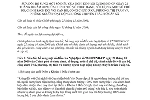 Nghị định 29/2013/NĐ-CP sửa đổi Nghị định 92/2009/NĐ-CP chức danh số lượng