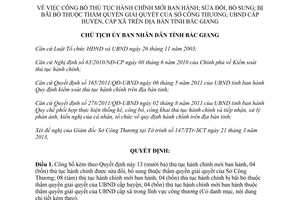 Quyết định 478/QĐ-UBND năm 2013 công bố thủ tục hành chính tỉnh Bắc Giang