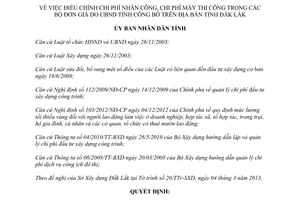 Quyết định 12/2013/QĐ-UBND chi phí nhân công máy thi công trong bộ đơn giá